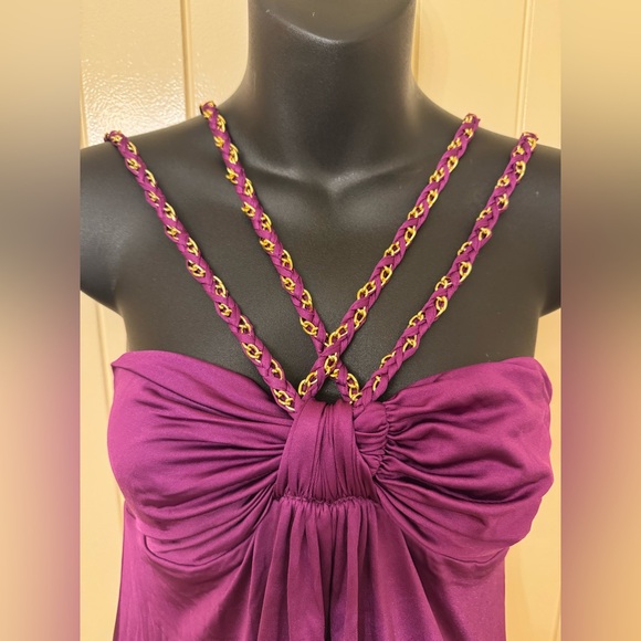 Y2K Marciano Purple bubble bottom Mini Dress size Small - Picture 3 of 6